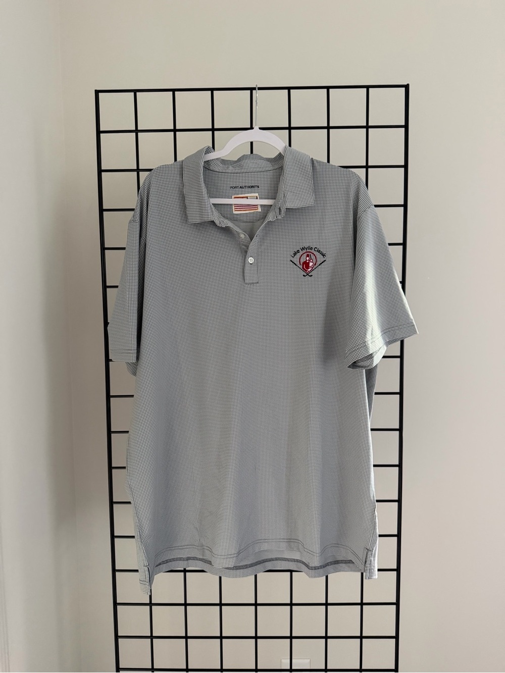 Port Authority Light Gray Polo with Embroidered Crest